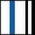 White Stick w/ Blue Stripes & White/Blk/White Base