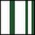 White Stick w/ Green Stripes & Green/White/Green Base