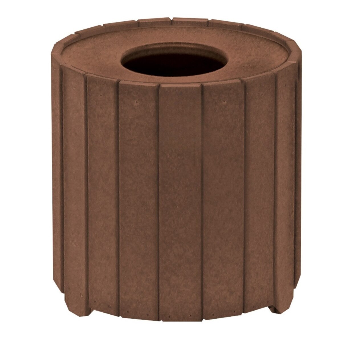 10 G Round Trash Container Brown