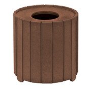 10 G Round Trash Container Brown