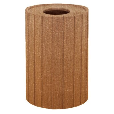 22 Gallon RoundTrashContainerWalnut