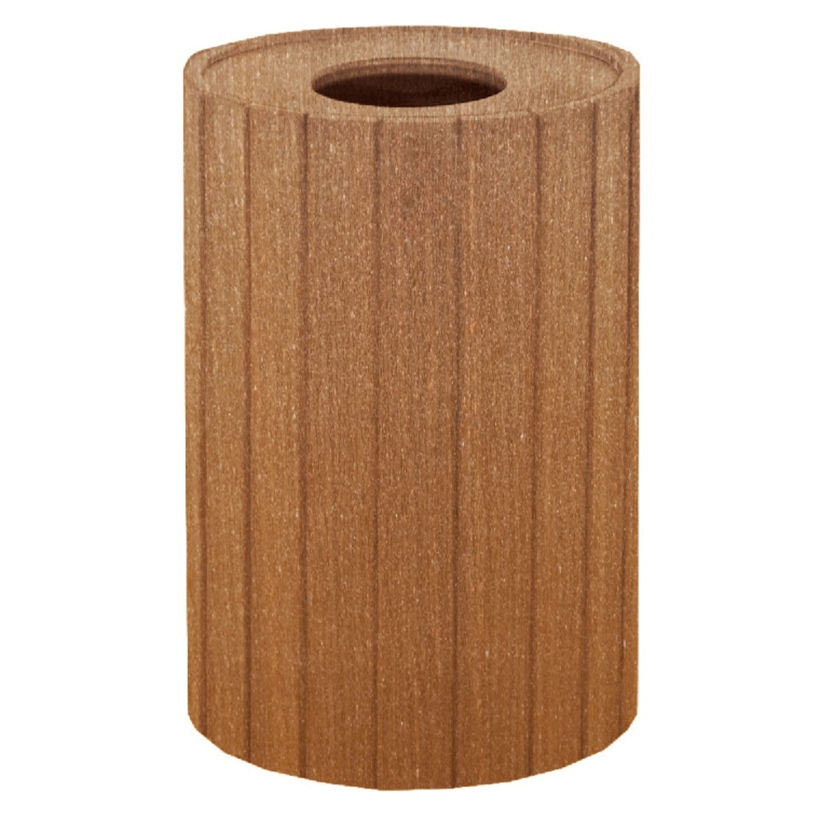 22 G Round Trash Container Walnut
