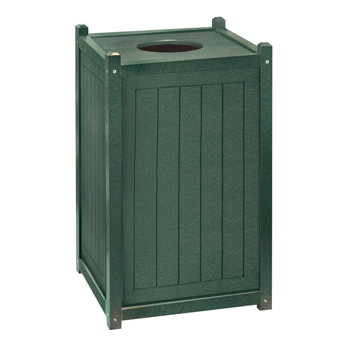 22 Gallon Square Trash Can Green