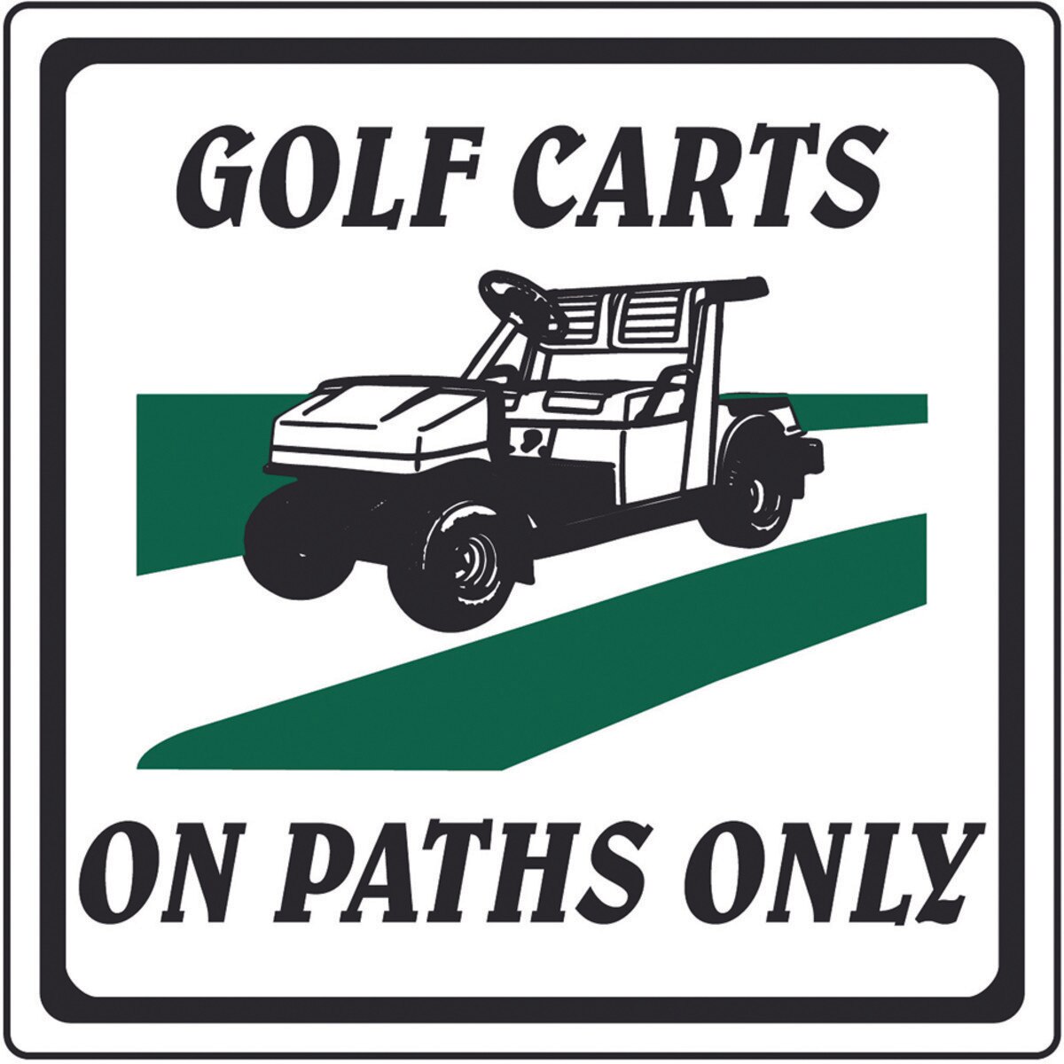 Golf Carts On Path Only
