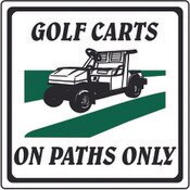 Golf Carts On Path Only