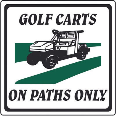 Golf Carts On Path Only