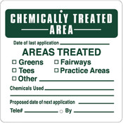 Sign Chemically Treated Area