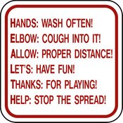 12" x 12" Aluminum Sign - "Health S