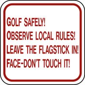 12" x 12" Aluminum Sign - "Golf Sig