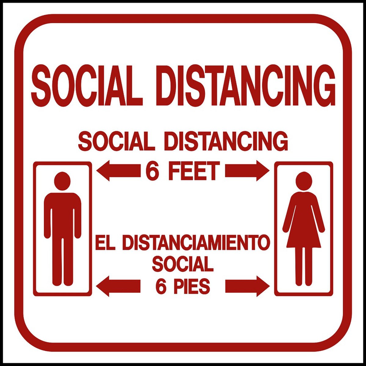12" x 12" Aluminum Sign - "Social D