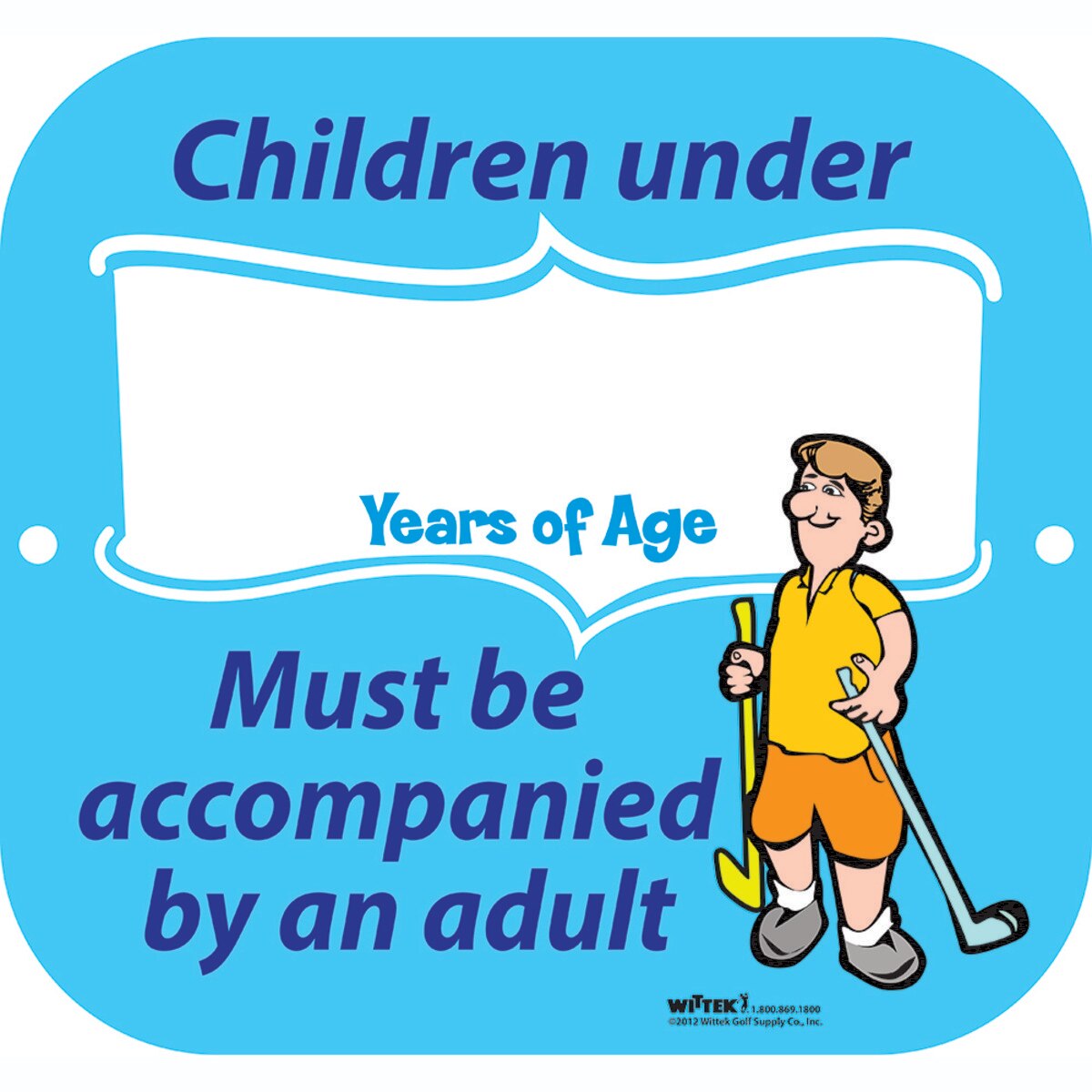 CHILDREN UNDER AGE SIGN