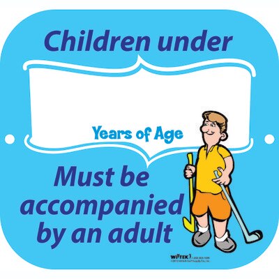 CHILDREN UNDER AGE SIGN
