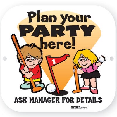 PLAN YOUR PARTY HERE SIGN