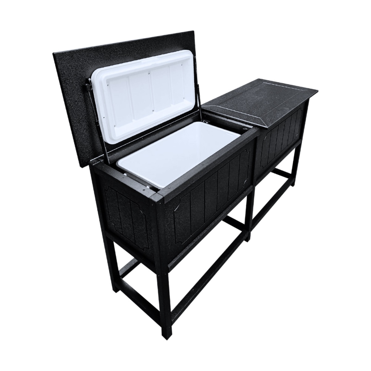 Double Raised Ice Chest Black