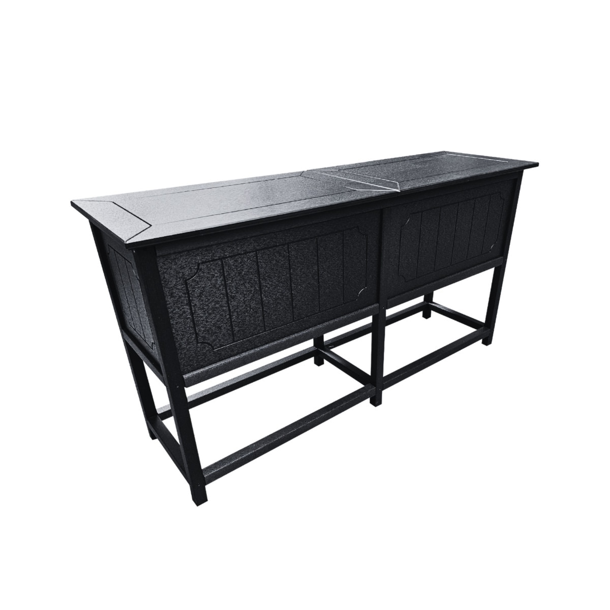 Double Raised Ice Chest Black