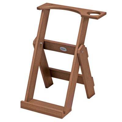 Folding Bag Stand Cup Holder Walnut