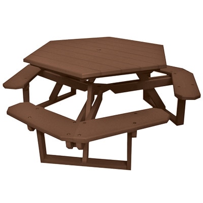 Hexagon Picnic Table Brown