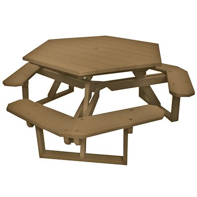 Hexagon Picnic Table Driftwood