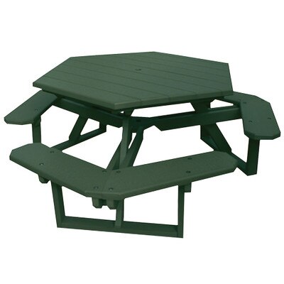 Hexagon Picnic Table Green