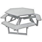 Hexagon Picnic Table White