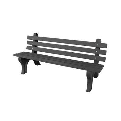 High Back Bench 4' Black