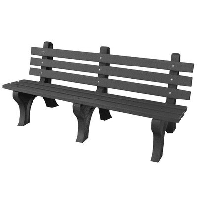 High Back Bench 6' Black