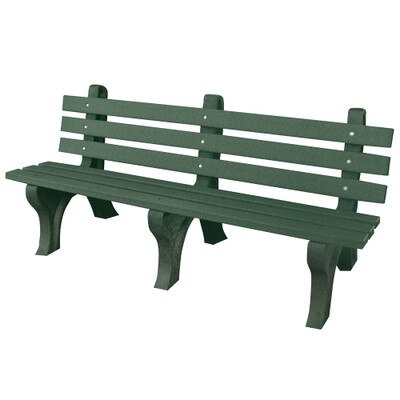 High Back Bench 6' Green
