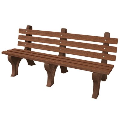 High Back Bench 6' Walnut