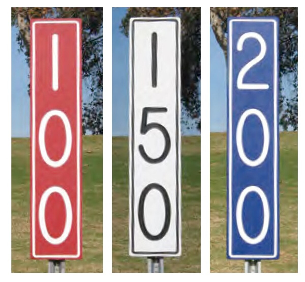 Vertical Yardage Markers
