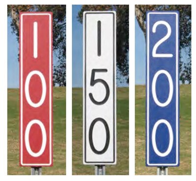 Vertical Yardage Markers