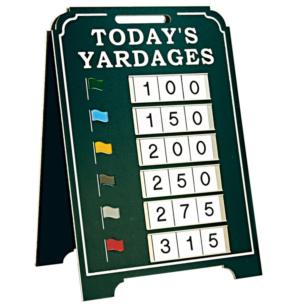 Today's Yardages - Large A-Frame