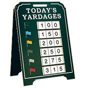 Today's Yardages - Large A-Frame