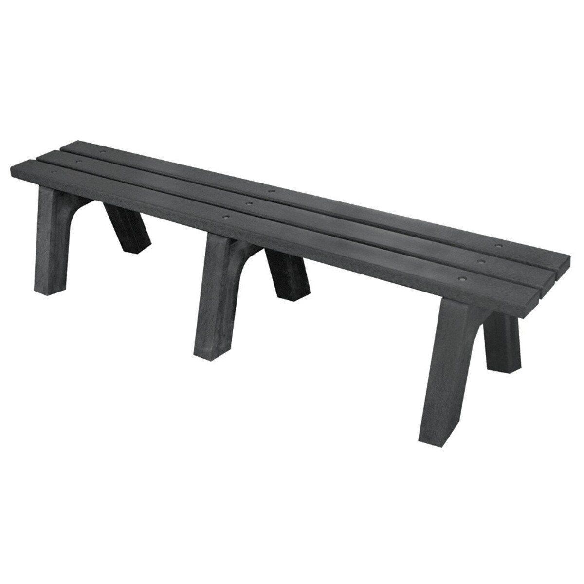 Mall Bench 6' Black