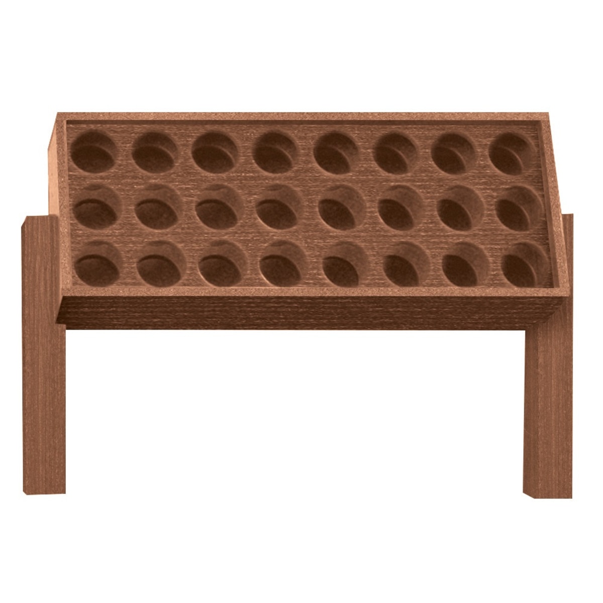 Medium Divot Bottle Rack Walnut