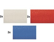 Pack of 2 red 2 White & 2 Blue Pads