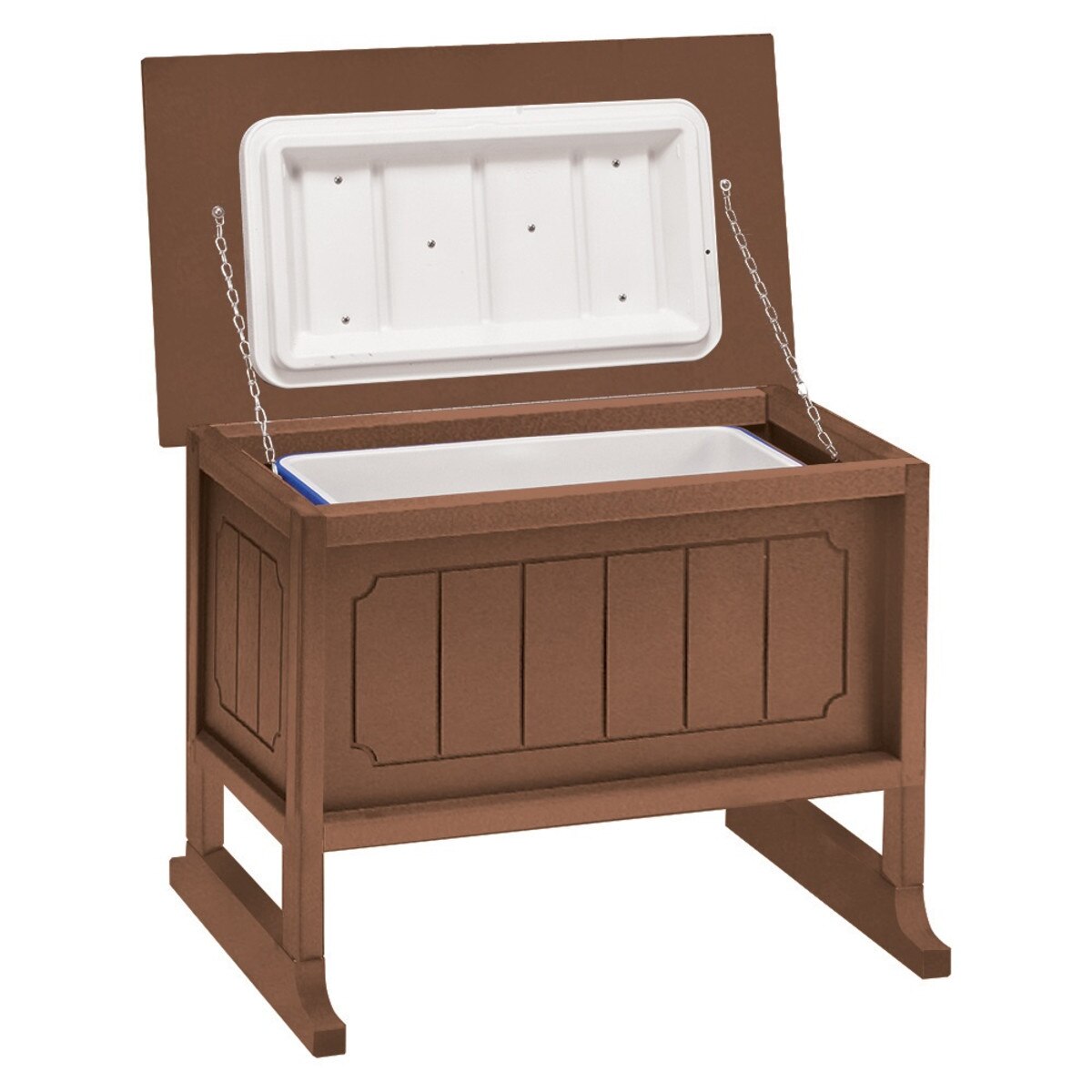 Raised Ice Chest Enclosure Brown