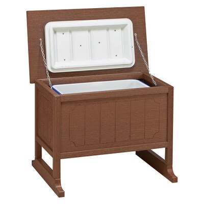 Raised Ice Chest Enclosure Walnut