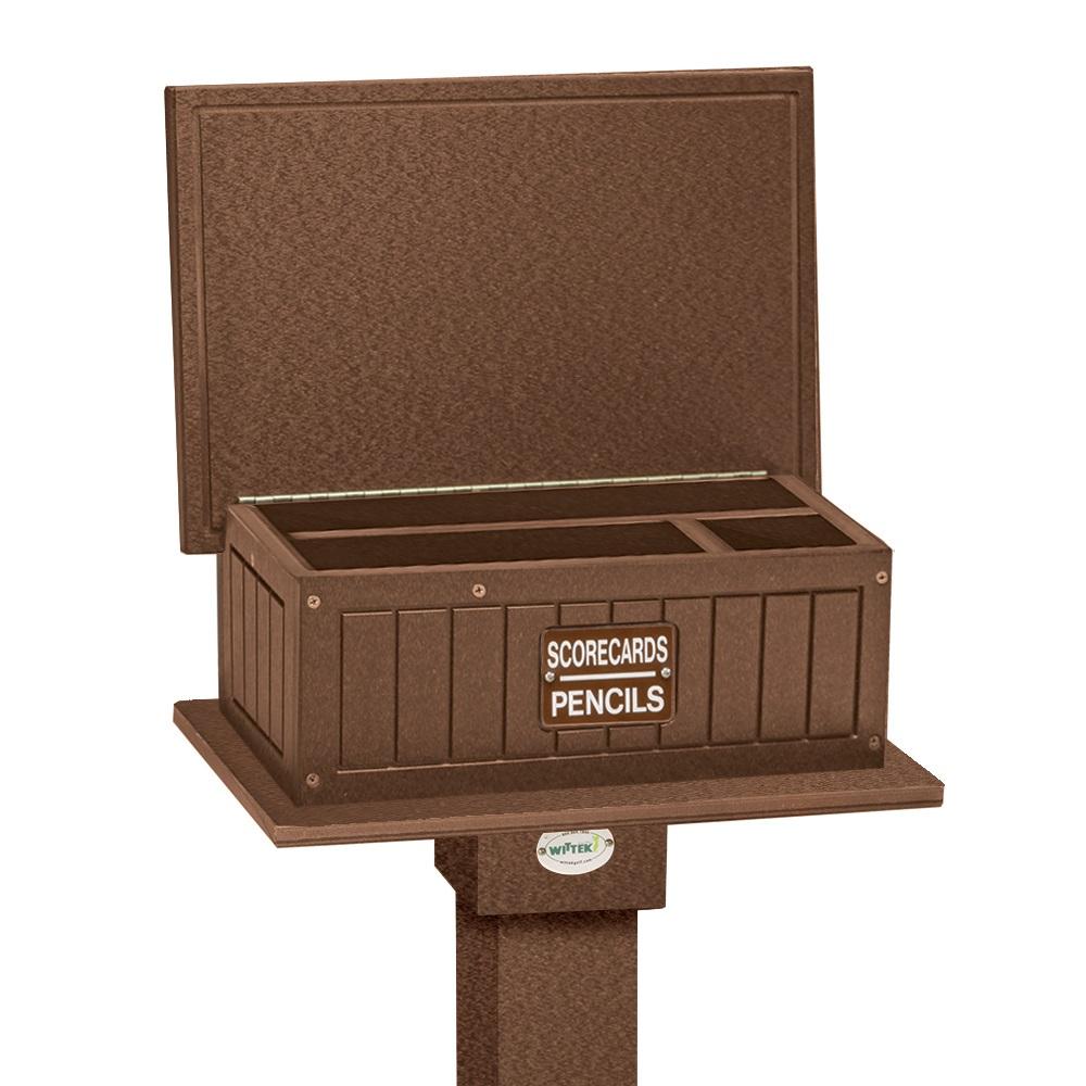 Scorecard Caddie With Post - Hinged Lid | Wittek Golf