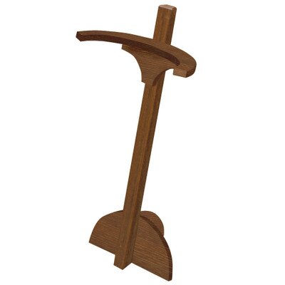 Single Posted Bag Stand Walnut