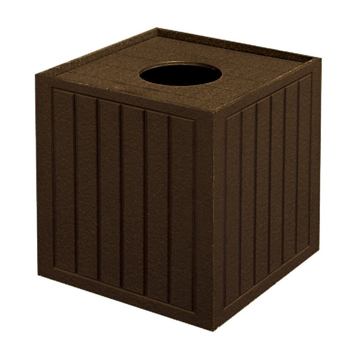 Square Pull-Top Trash Brown