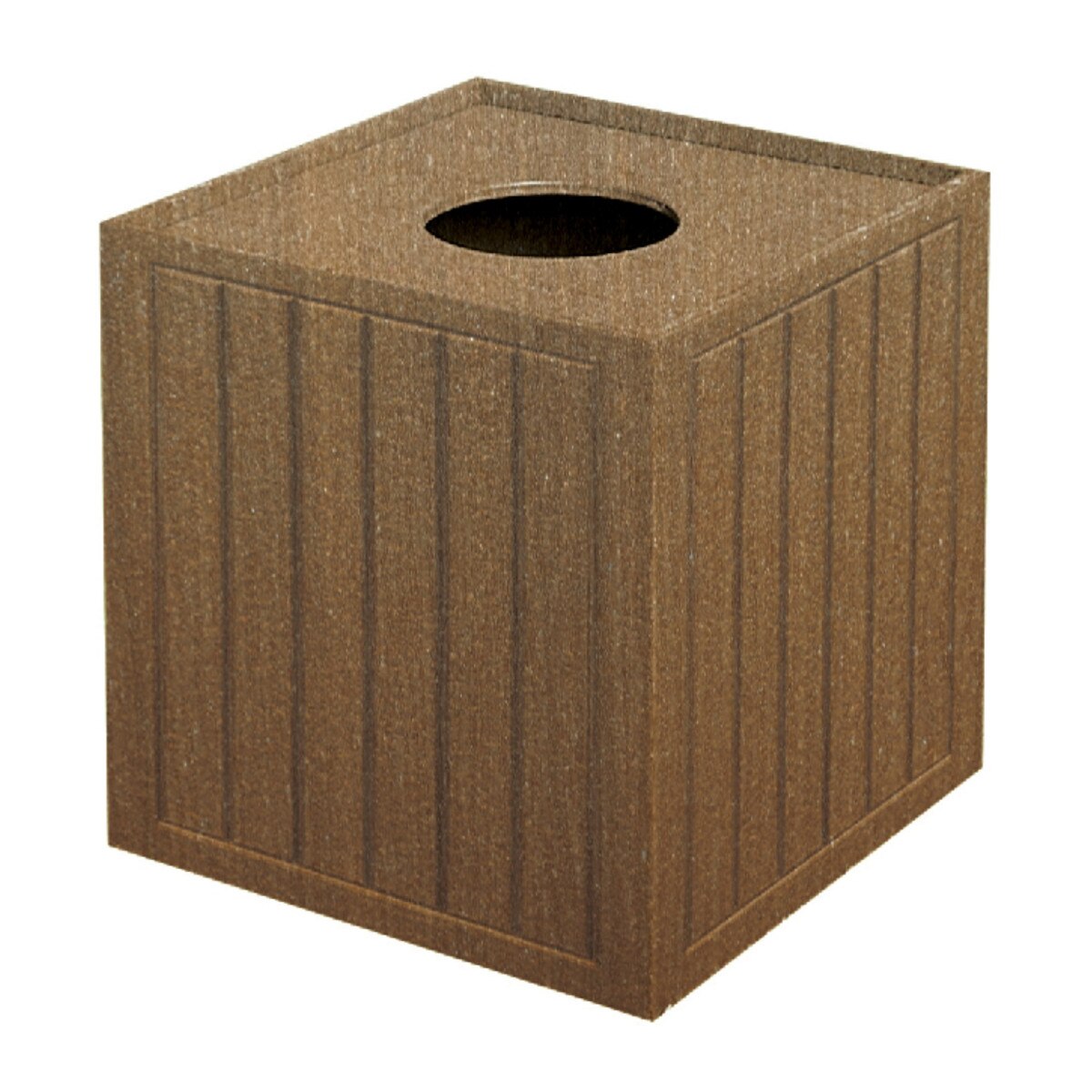 Square Pull-Top Trash Walnut
