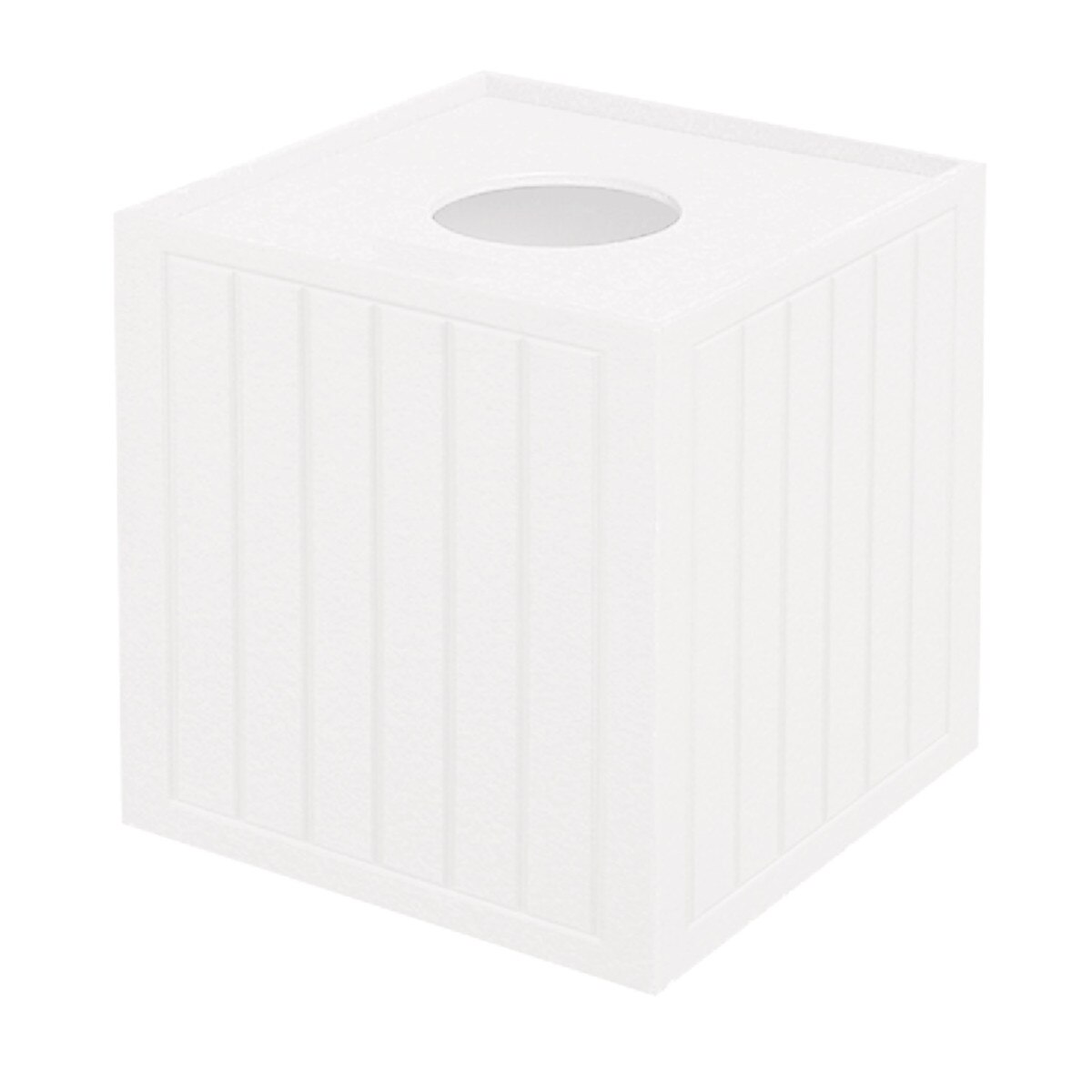 Square Pull-Top Trash White