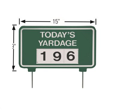 Today's yardage Sign