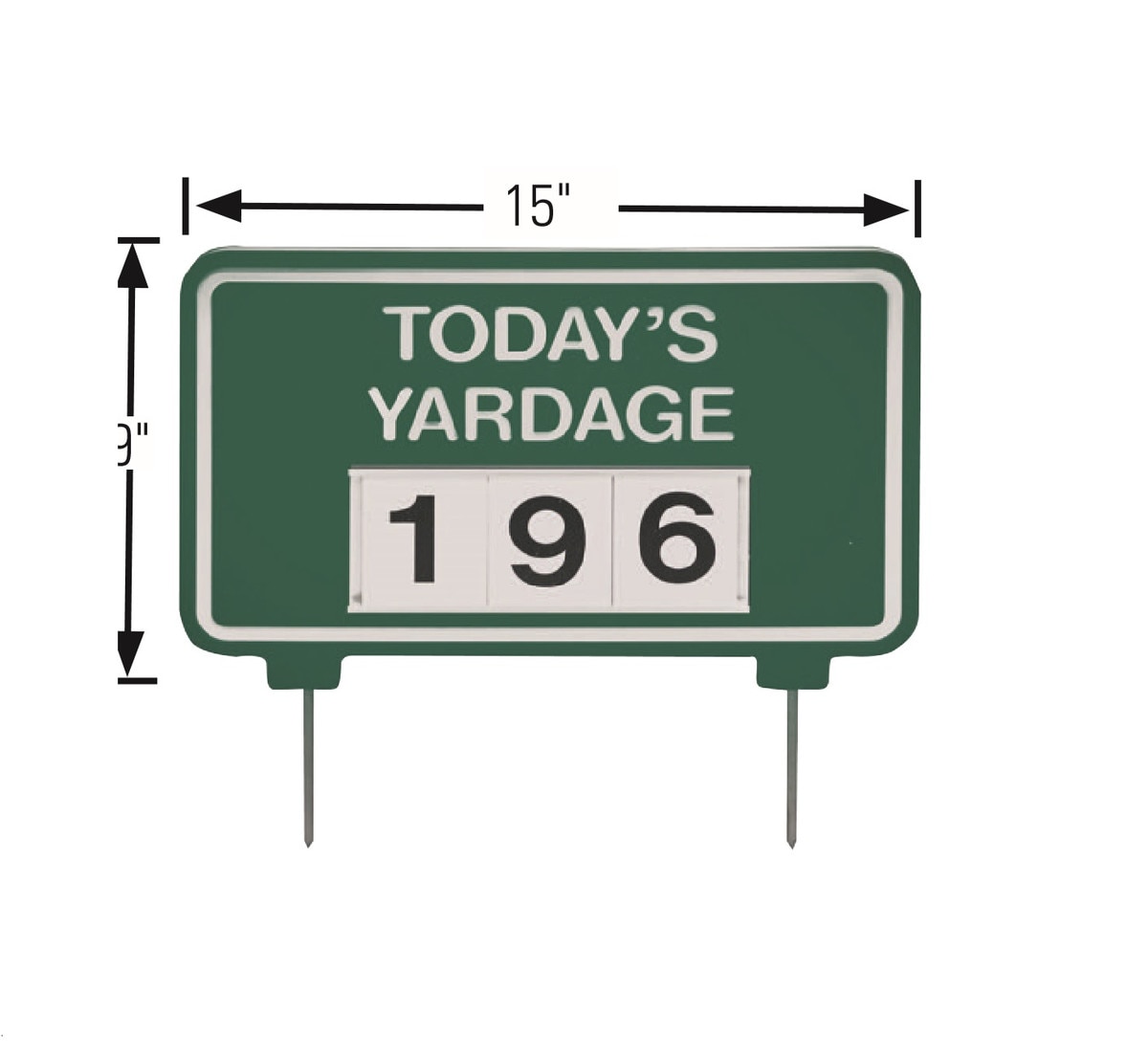 Today's yardage Sign